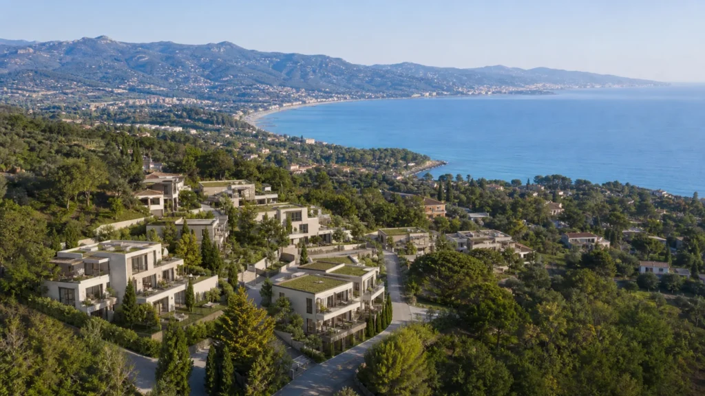 Quartier résidentiel neuf dans le sud de la France