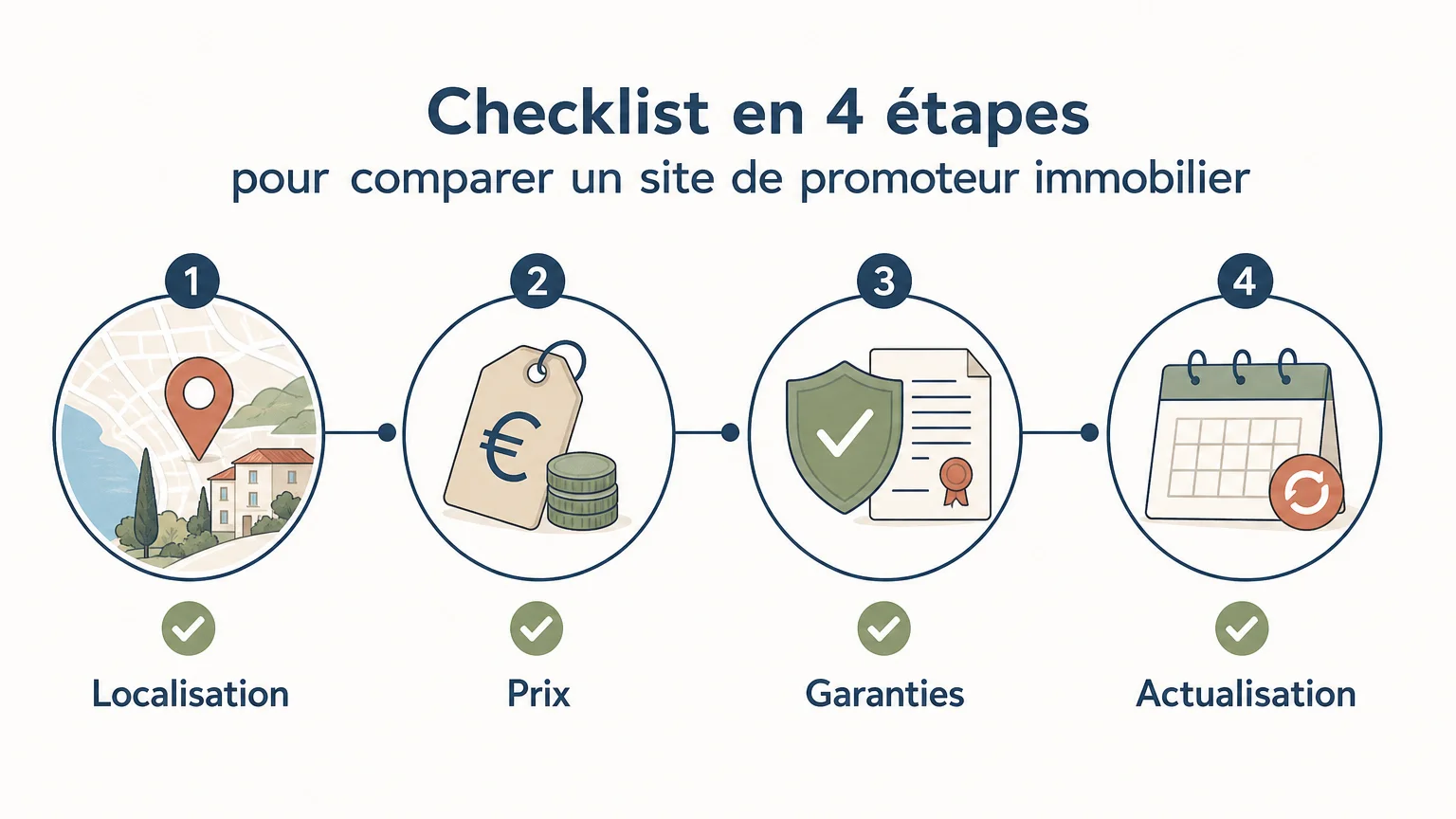 Checklist pour comparer les sites de promoteurs immobiliers