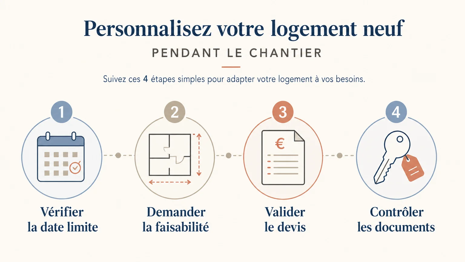 Checklist en quatre étapes pour personnaliser un logement neuf pendant le chantier
