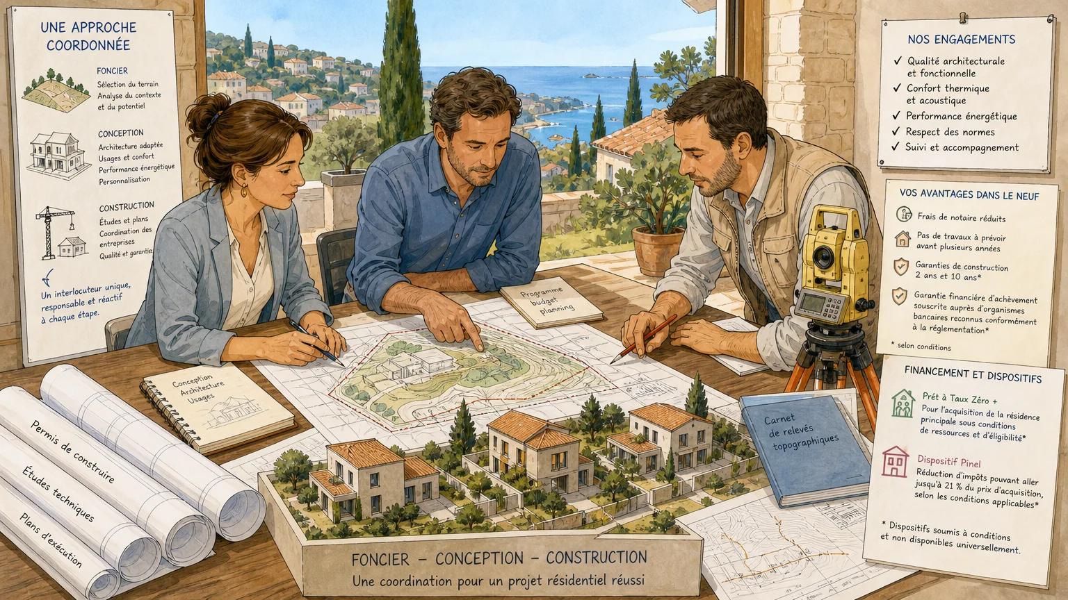 Coordination d’un projet de maison neuve par un promoteur immobilier