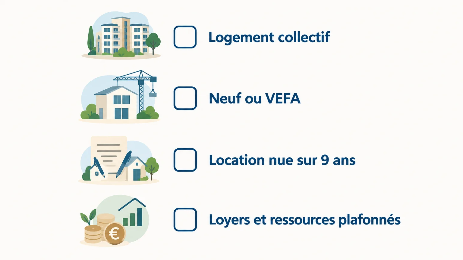 Checklist des principales conditions locatives du dispositif Jeanbrun