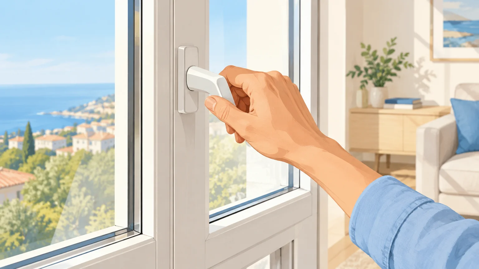 Contrôle d’une fenêtre dans un appartement neuf